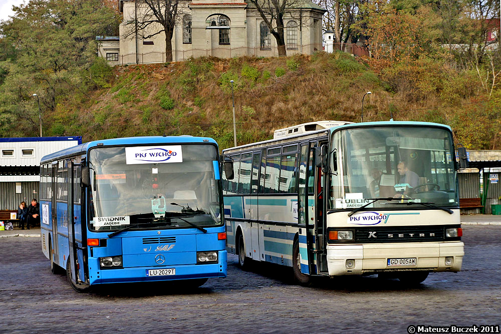 Lublin, Mercedes-Benz O408 № LU 2029T; Lublin, Setra S215UL (France) № GD 005AW