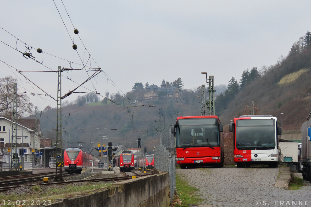 Mainz, Irisbus Crossway LE 12M # MZ-DB 4082; Montabaur, Mercedes-Benz O530 Citaro Facelift Ü # MZ-RV 288