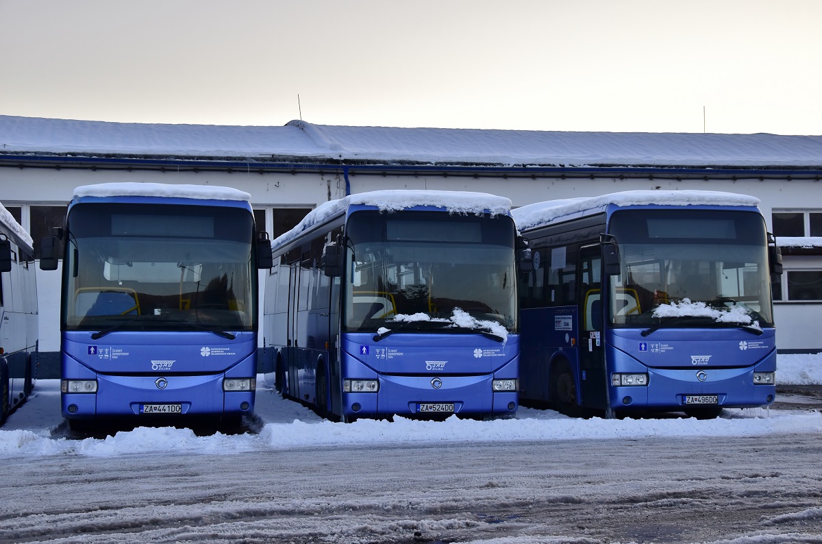 Žilina, Irisbus Crossway 10.6M č. ZA-441DO; Žilina, Irisbus Crossway 10.6M č. ZA-524DO; Martin, Irisbus Crossway 10.6M č. ZA-496DO