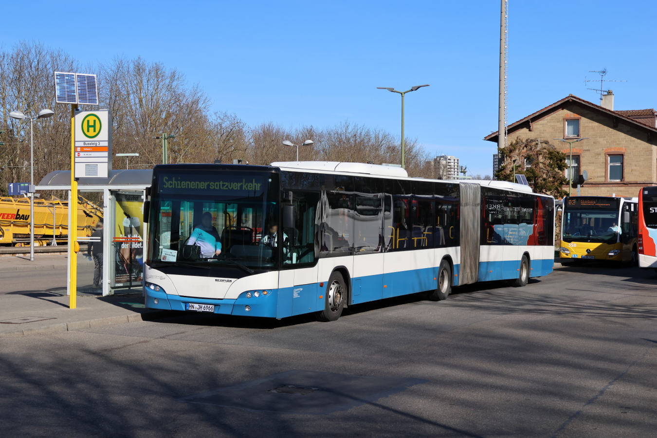 Heilbronn, Neoplan N4522/3 Centroliner Evolution # HN-JH 6966; Böblingen — SEV Stuttgart-Zuffenhausen — Weil der Stadt -(Calw)  (Württembergische Schwarzwaldbahn)