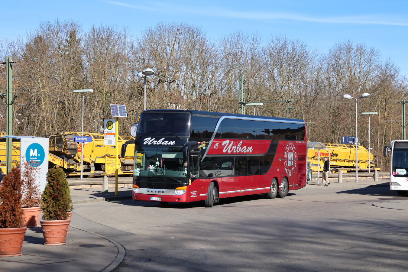 Recklinghausen, Setra S431DT # BOT-FU 14; Böblingen — SEV Stuttgart-Zuffenhausen — Weil der Stadt -(Calw)  (Württembergische Schwarzwaldbahn)