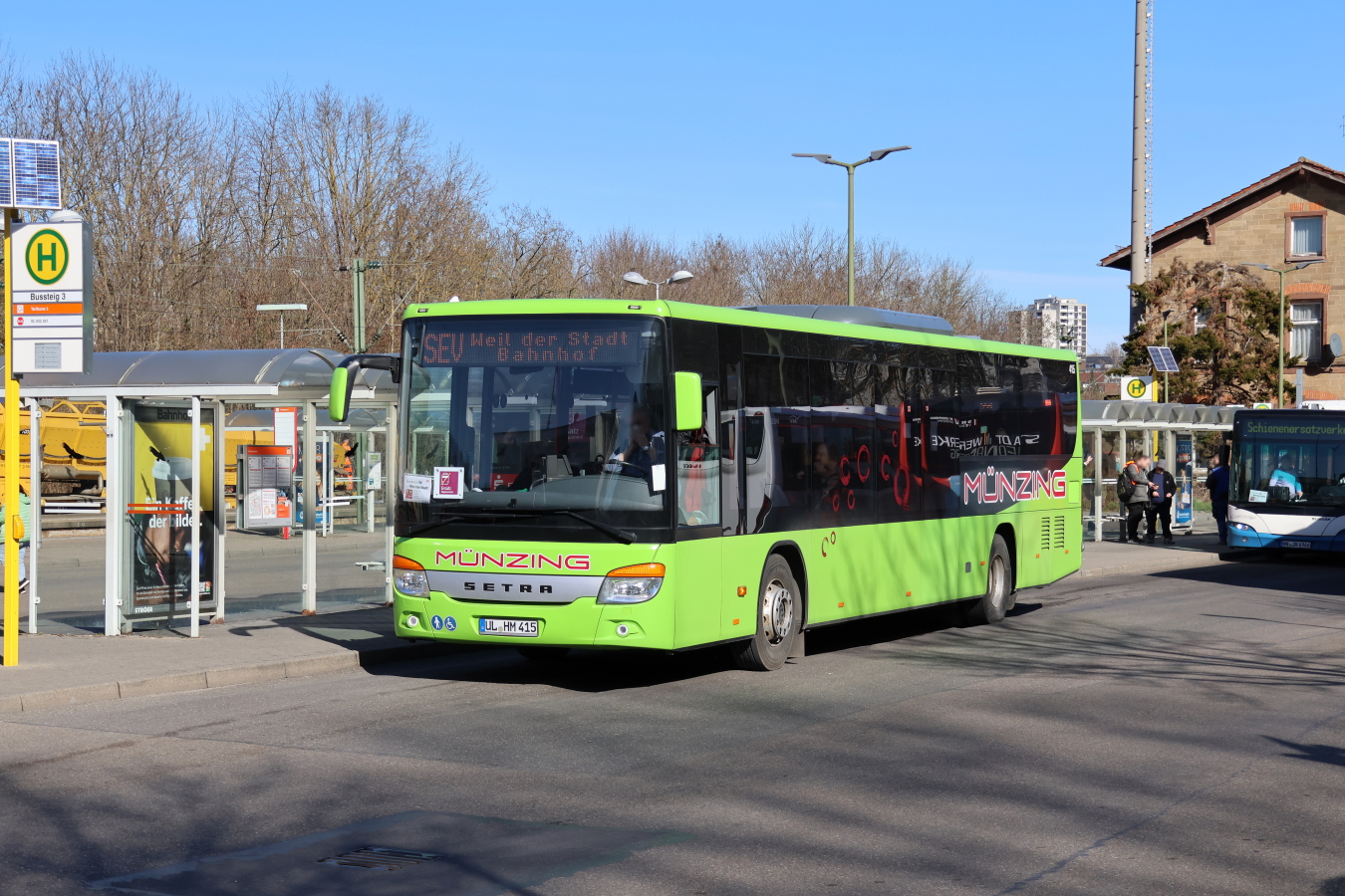 Ulm, Setra S415LE business # UL-HM 415; Böblingen — SEV Stuttgart-Zuffenhausen — Weil der Stadt -(Calw)  (Württembergische Schwarzwaldbahn)