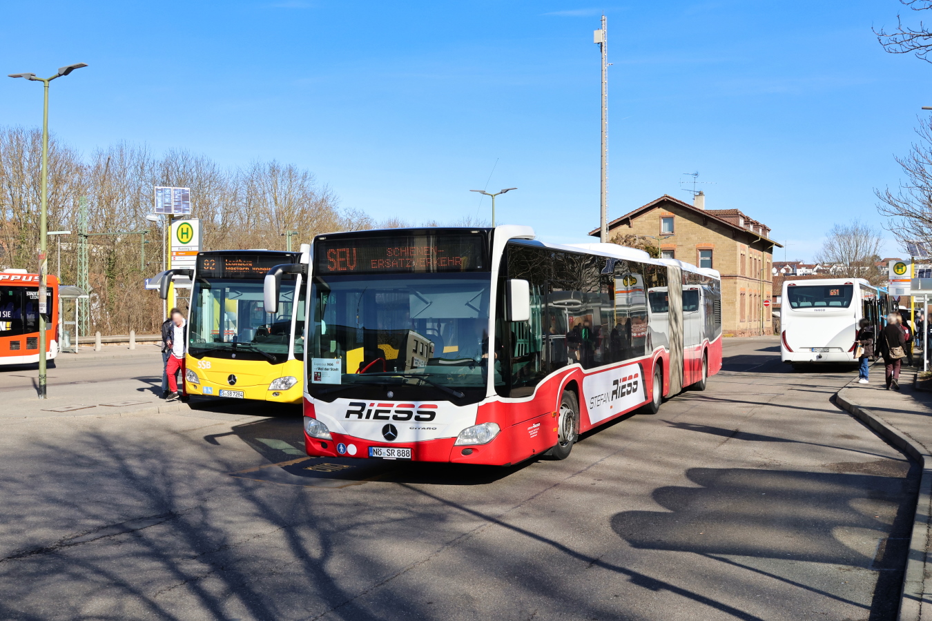 Donauwörth, Mercedes-Benz Citaro C2 G # NÖ-SR 888; Böblingen — SEV Stuttgart-Zuffenhausen — Weil der Stadt -(Calw)  (Württembergische Schwarzwaldbahn)