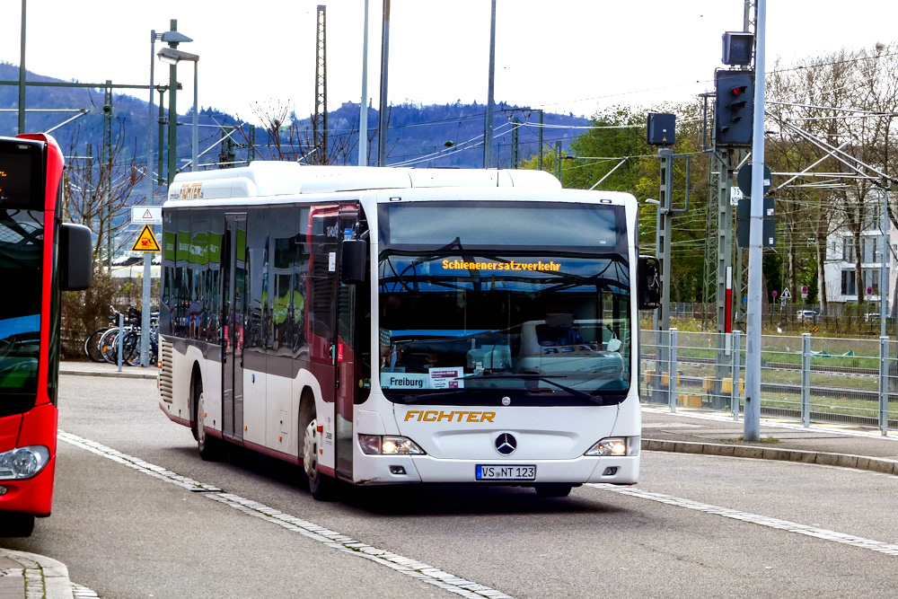 Villingen-Schwenningen, Mercedes-Benz O530 Citaro Facelift LE MÜ # VS-NT 123; Freiburg im Breisgau — SEV Rheintalbahn