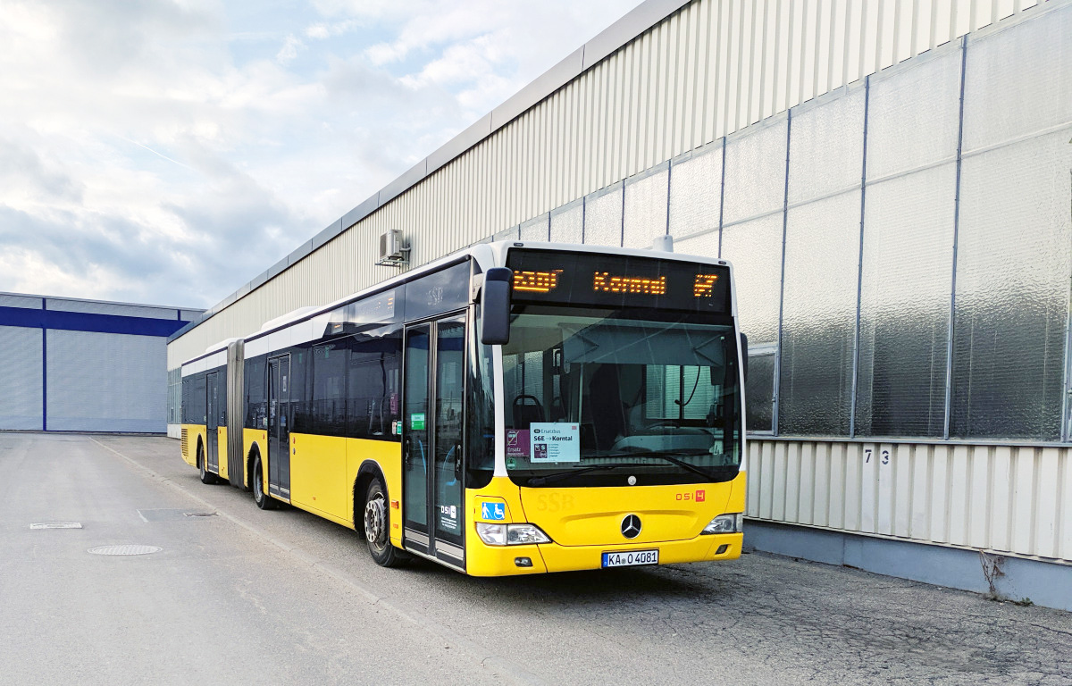 Karlsruhe, Mercedes-Benz O530 Citaro Facelift G Nr. 081; Böblingen — SEV Stuttgart-Zuffenhausen — Weil der Stadt -(Calw)  (Württembergische Schwarzwaldbahn)