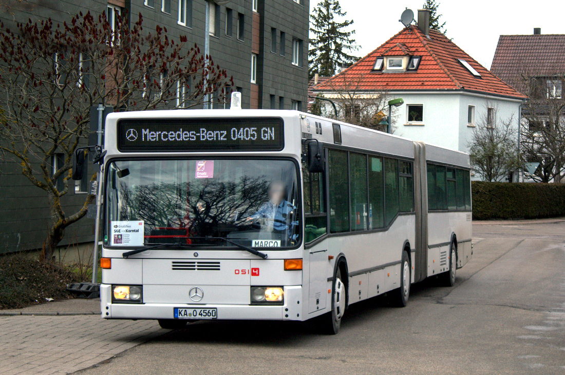 Карлсруэ, Mercedes-Benz O405GN2 № 197; Бёблинген — SEV Stuttgart-Zuffenhausen — Weil der Stadt -(Calw)  (Württembergische Schwarzwaldbahn)
