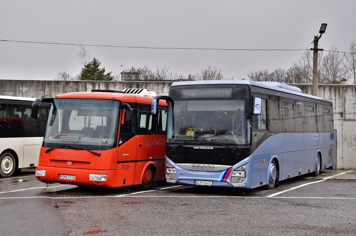 Prievidza, Irisbus Crossway 12M № BL-104UL; Prievidza, SOR C 12 № PD-013IB