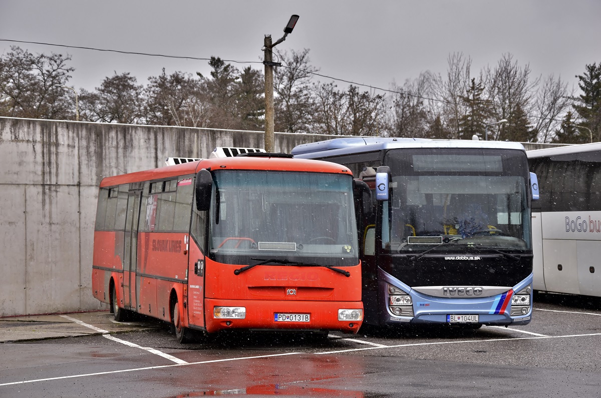 Prievidza, SOR C 12 № PD-013IB; Prievidza, Irisbus Crossway 12M № BL-104UL