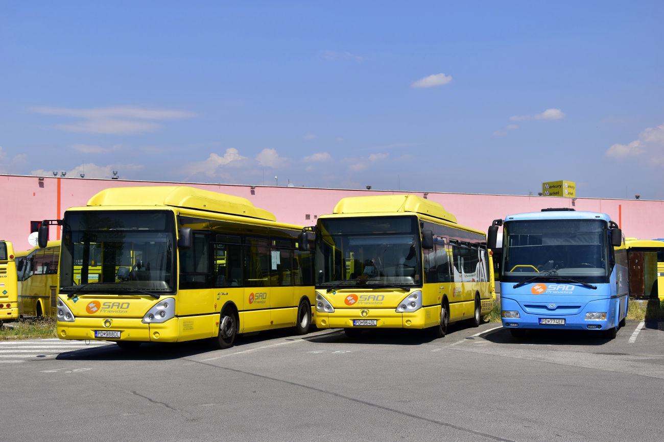 Prievidza, Irisbus Citelis 10.5M CNG № PD-988DL; Prievidza, Irisbus Citelis 10.5M CNG № PD-964DL; Prievidza, SOR C 10.5 № PD-774EF