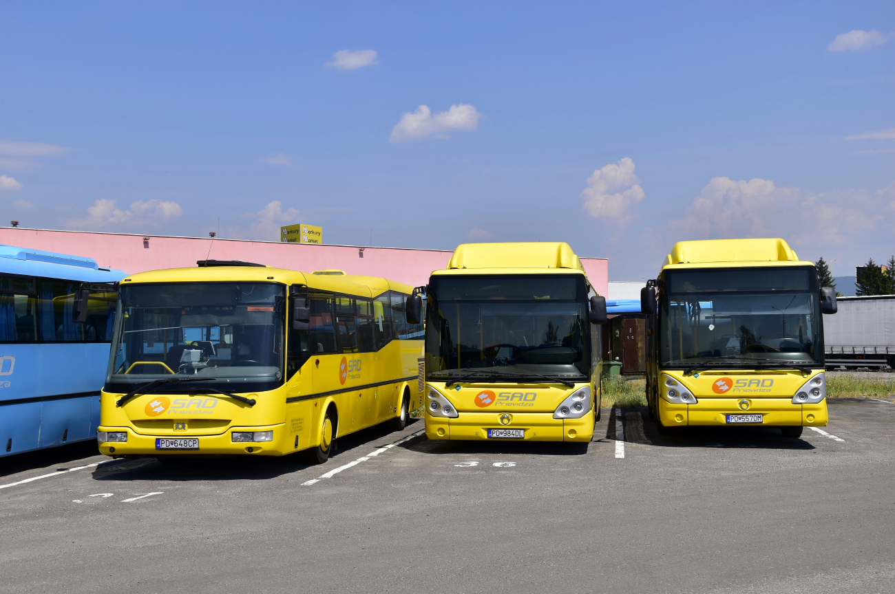 Prievidza, SOR BN 10.5 № PD-648CP; Prievidza, Irisbus Citelis 10.5M CNG № PD-984DL; Prievidza, Irisbus Citelis 10.5M CNG № PD-557DM