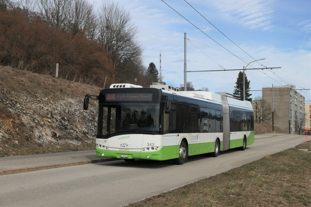Neuchâtel, Solaris Urbino III 18 Hybrid № 343