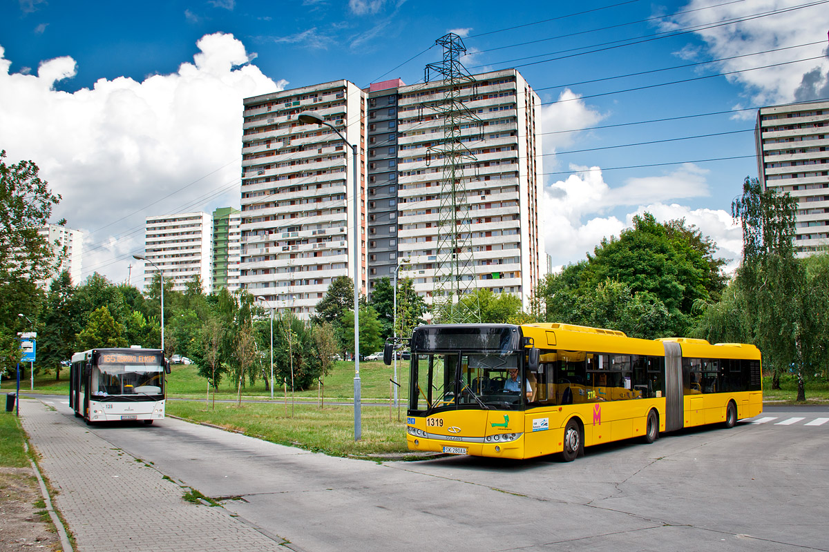 Katowice, Solaris Urbino III 18 # 1319; Kunów, MAZ-203.069 # 128