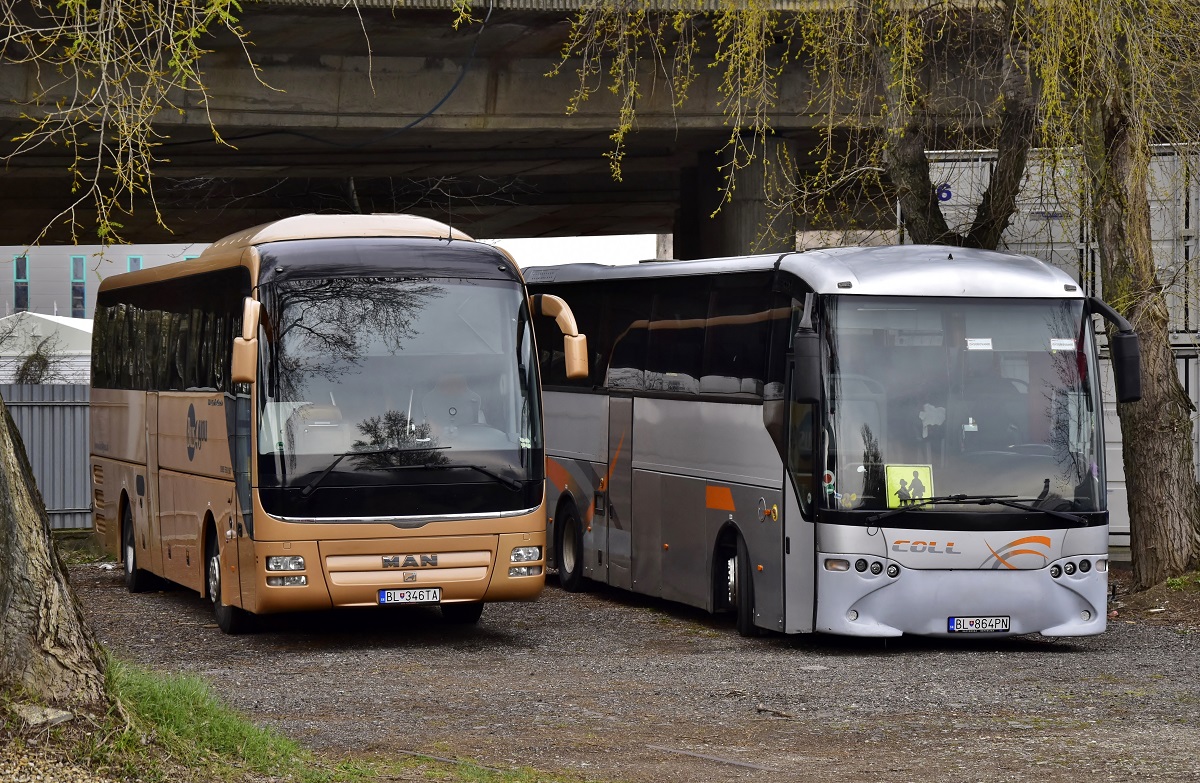 Bratislava, MAN R07 Lion's Coach RHC444 nr. BL-346TA; Bratislava, OVI Royal nr. BL-864PN