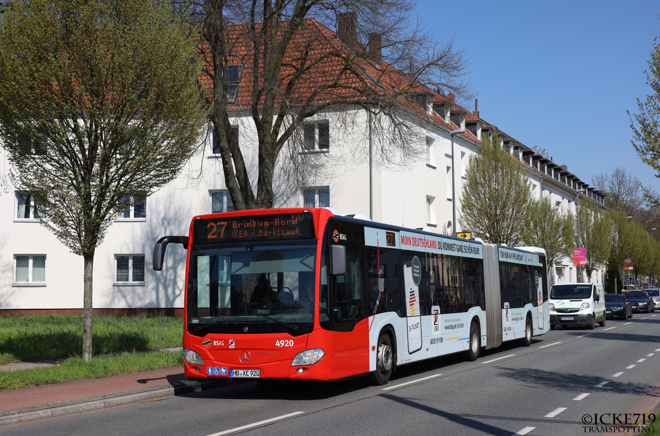 Bremen, Mercedes-Benz Citaro C2 G Hybrid # 4920