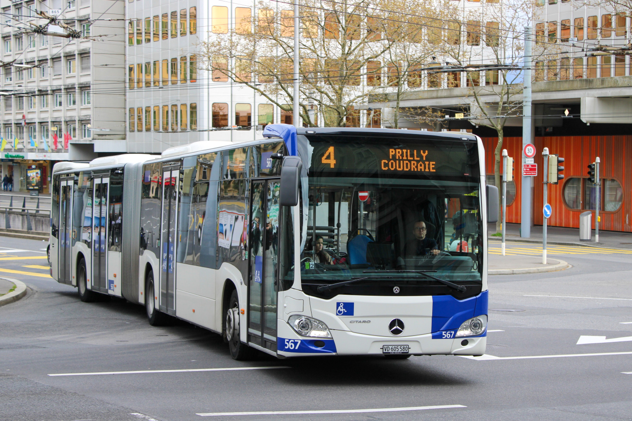 Lausanne, Mercedes-Benz Citaro C2 G # 567