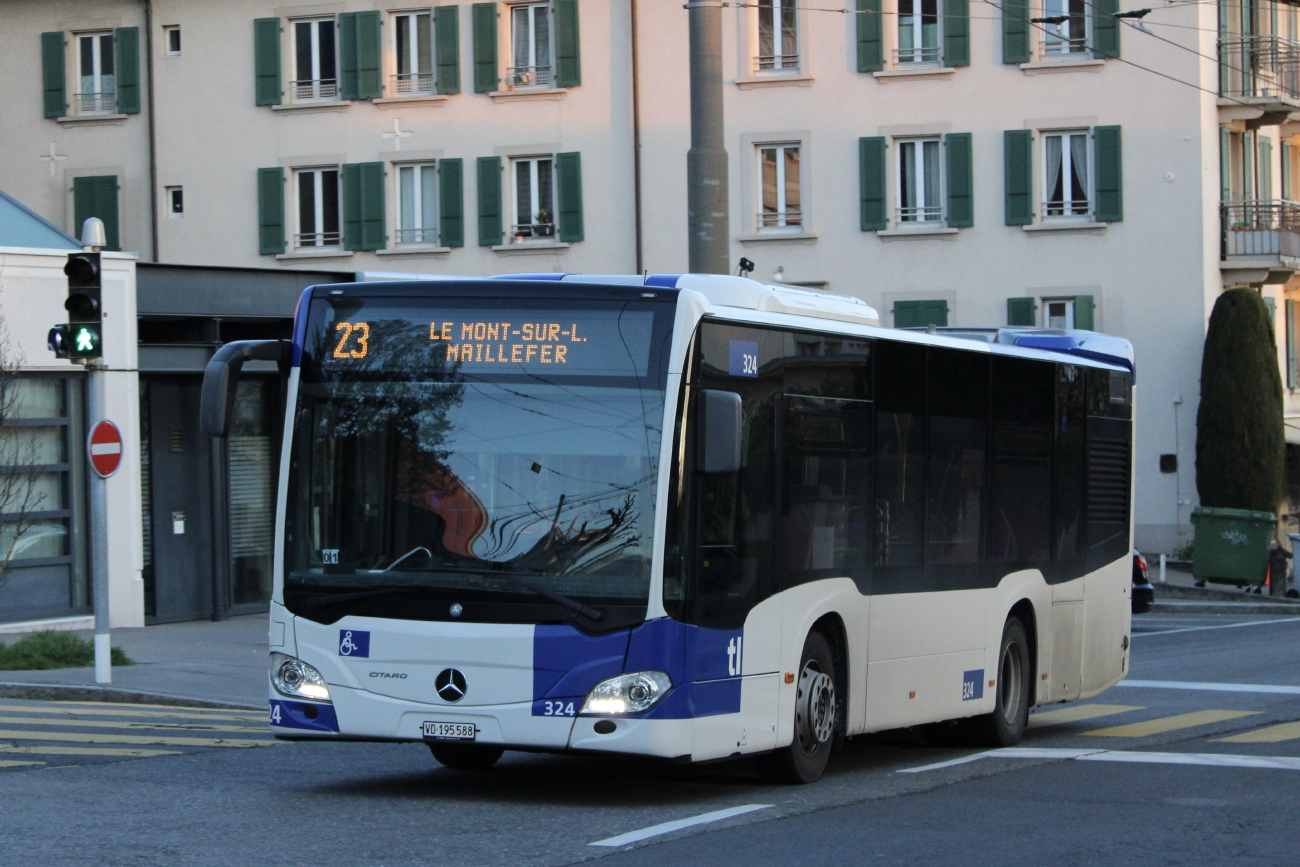 Lausanne, Mercedes-Benz Citaro C2 K No. 324