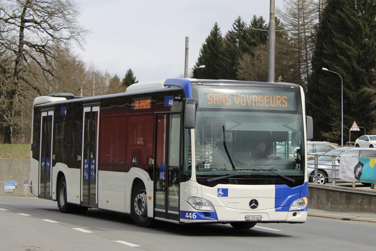 Lausanne, Mercedes-Benz Citaro C2 Hybrid nr. 446