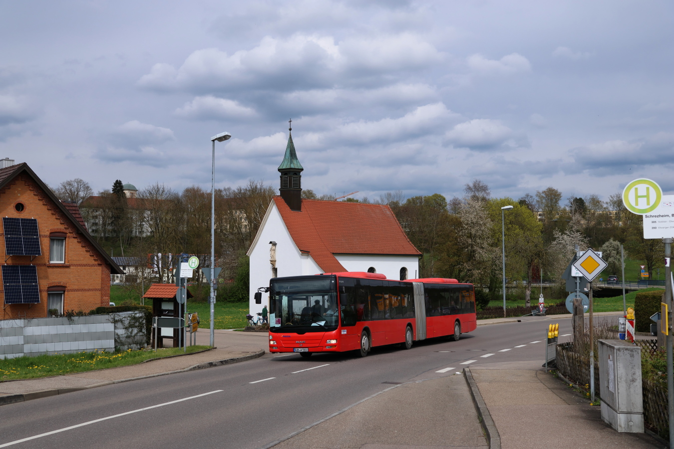 Weißenburg in Bayern, MAN A23 Lion's City G NG363 # GUN-W 5501; Aalen — Schienenersatzverkehr MEX13 Aalen(-Goldshöfe)-Crailsheim April/Mai 2023