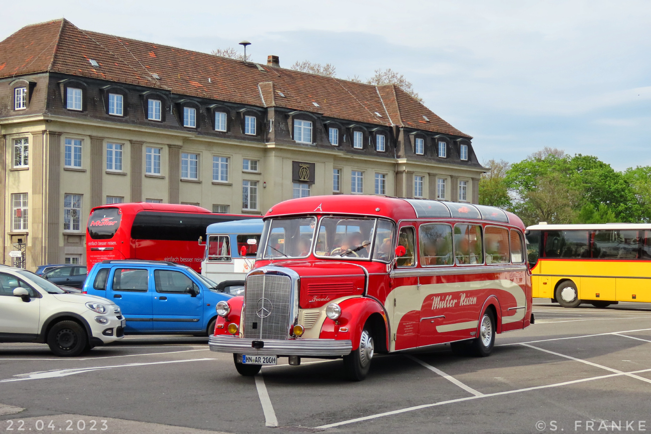 Heilbronn, Mercedes-Benz O3500 No. HN-AR 200H; Speyer — 6th European Meeting of Historic Buses (22.04.2023)