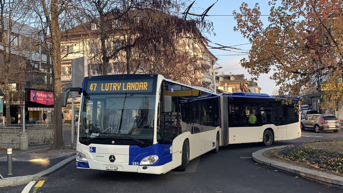 Lausanne, Mercedes-Benz Citaro C2 G No. 591
