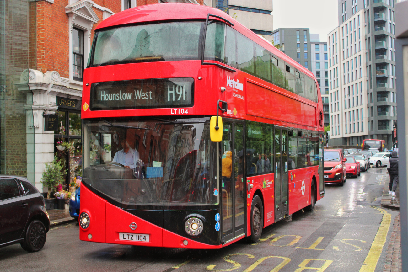 London, Wright New Bus for London # LT104