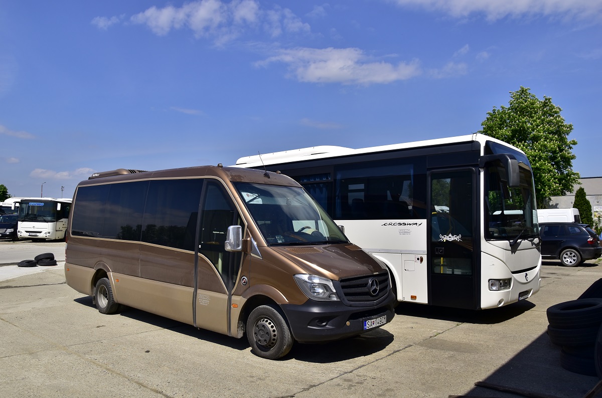 Šaľa, Erduman Panorama (MB Sprinter 519CDI) # SA-149CM; Šaľa, Irisbus Crossway 12M # SA-906BV