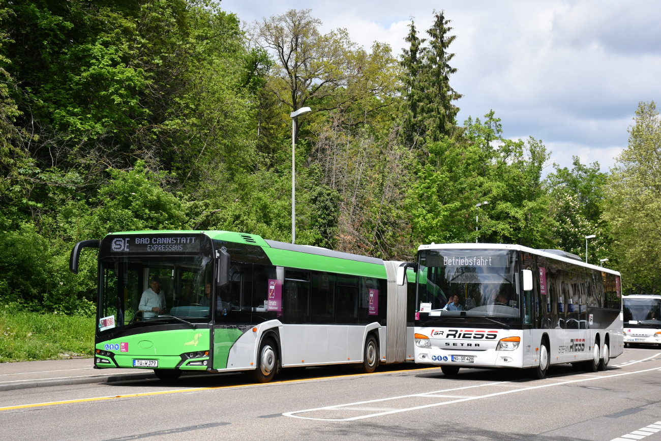 Тюбинген, Solaris Urbino IV 18 № TÜ-W 379; Донаувёрт, Setra S418LE business № NÖ-SR 428; Штутгарт — EV Digitaler Knoten Stuttgart — 2023