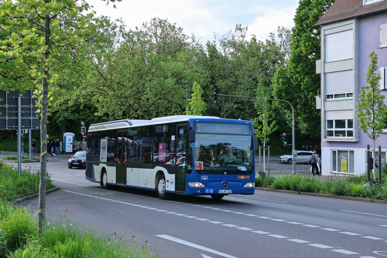 Villingen-Schwenningen, Mercedes-Benz O530 Citaro Facelift LE MÜ # VS-NT 123; Stuttgart — EV Digitaler Knoten Stuttgart — 2023