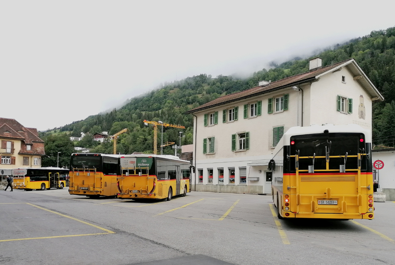 Chur, Irisbus Crossway 10.6M # 5164; Chur, IVECO Crossway LE Line 10.8M # 10068; Chur, Hess SwissAlpin 10.1 # 5525