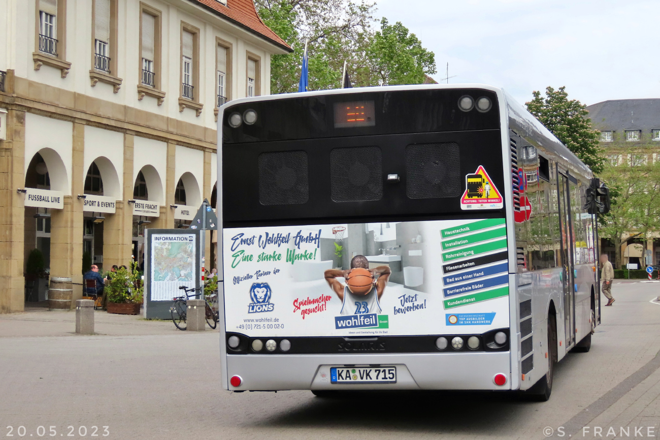 Karlsruhe, Solaris Urbino III 10,9 LE (Karlsruhe) # 715