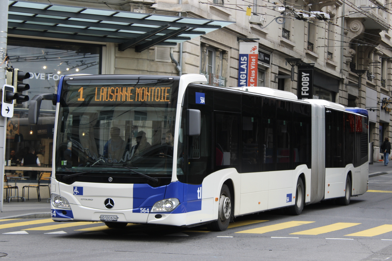Lausanne, Mercedes-Benz Citaro C2 G # 564