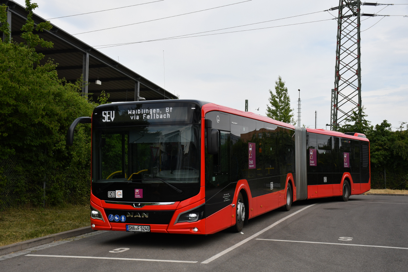 Швебиш-Халль, MAN 18C Lion's City NG360 EfficientHybrid № 5240; Штутгарт — EV Digitaler Knoten Stuttgart — 2023