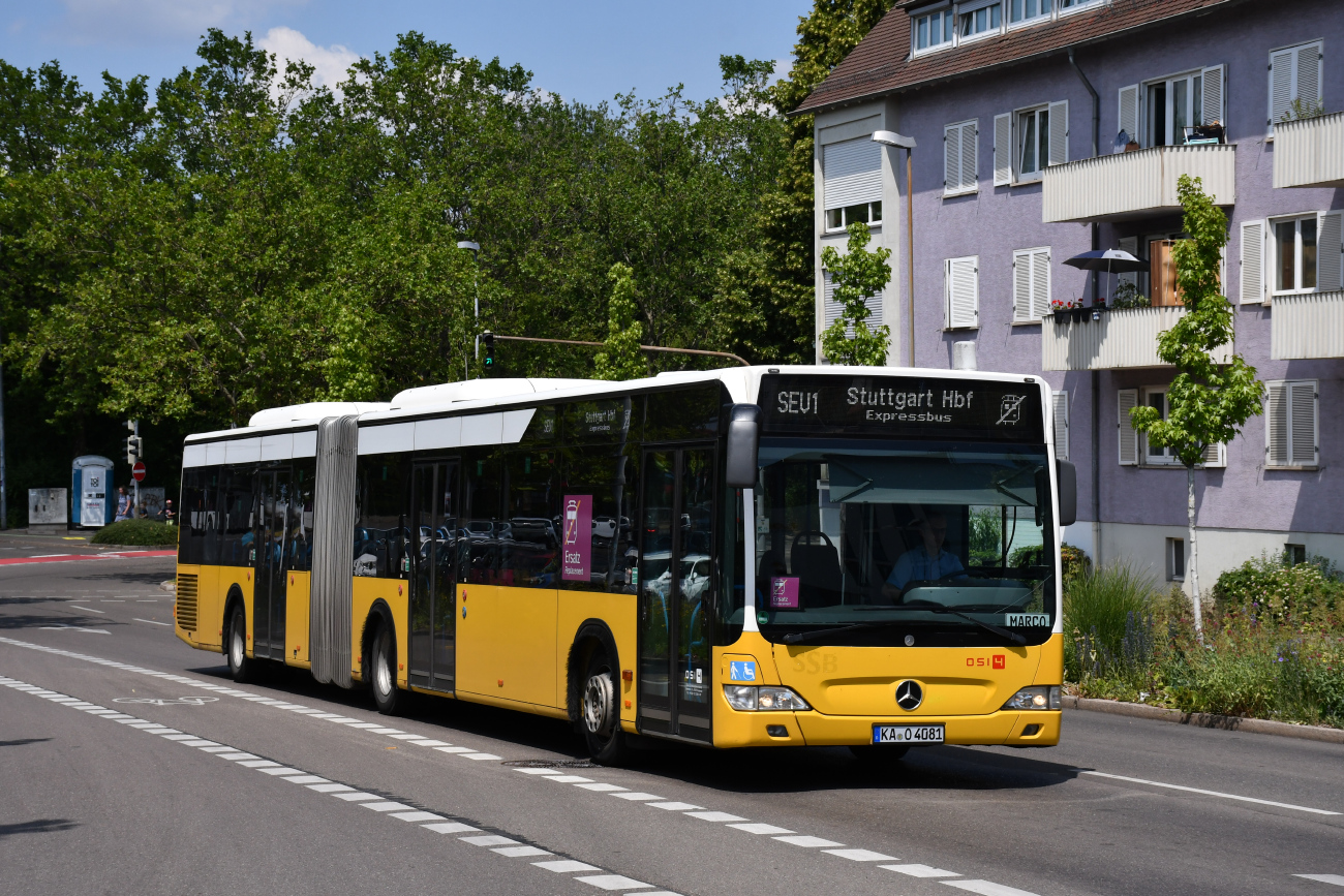 Karlsruhe, Mercedes-Benz O530 Citaro Facelift G nr. 081; Stuttgart — EV Digitaler Knoten Stuttgart — 2023
