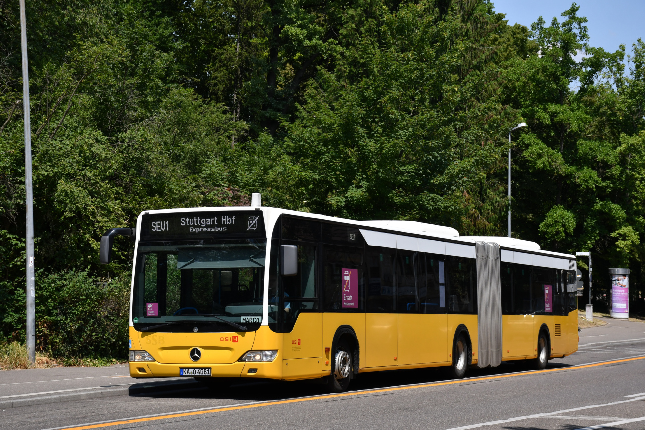 Karlsruhe, Mercedes-Benz O530 Citaro Facelift G nr. 081; Stuttgart — EV Digitaler Knoten Stuttgart — 2023