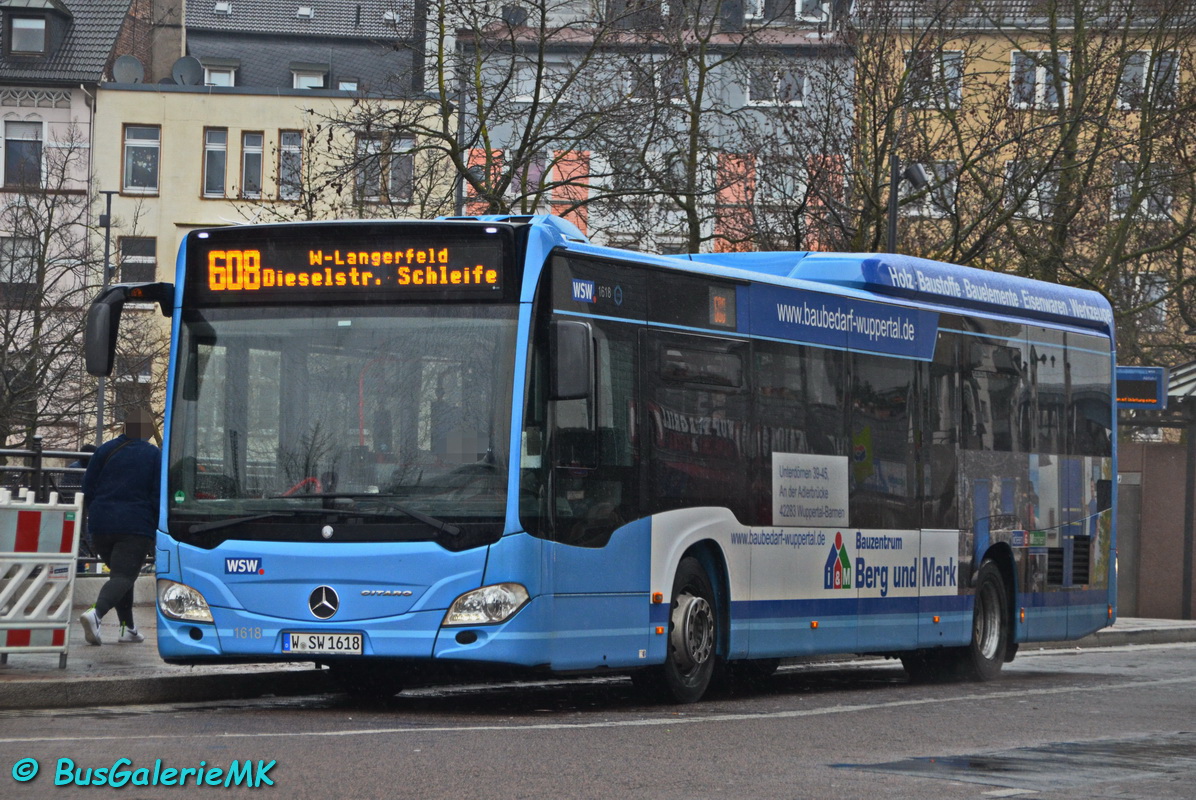 Wuppertal, Mercedes-Benz Citaro C2 LE # 1618