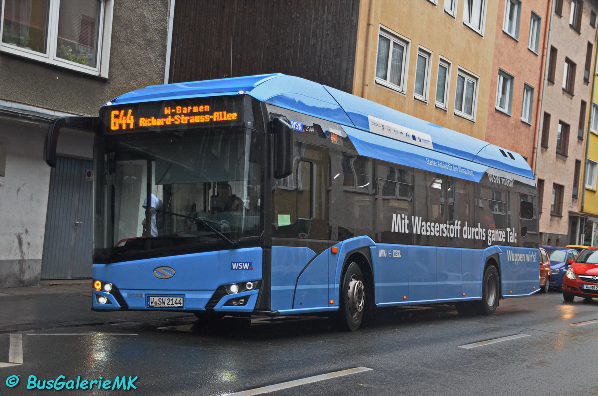 Wuppertal, Solaris Urbino IV 12 hydrogen # 2144