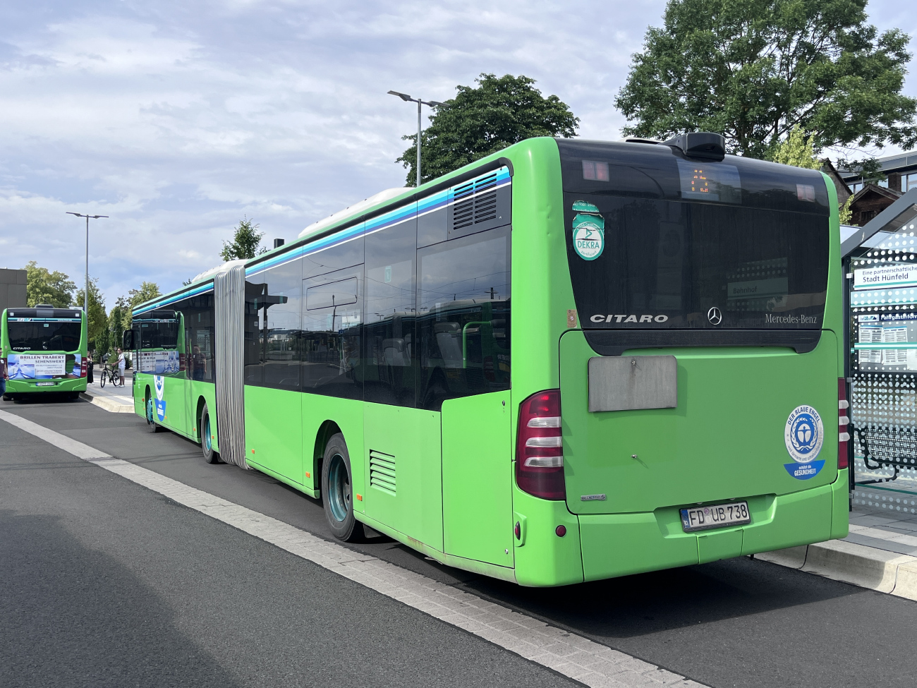 Fulda, Mercedes-Benz O530 Citaro Facelift G Nr. FD-UB 738; Fulda, Mercedes-Benz Citaro C2 LE Nr. FD-RB 2036