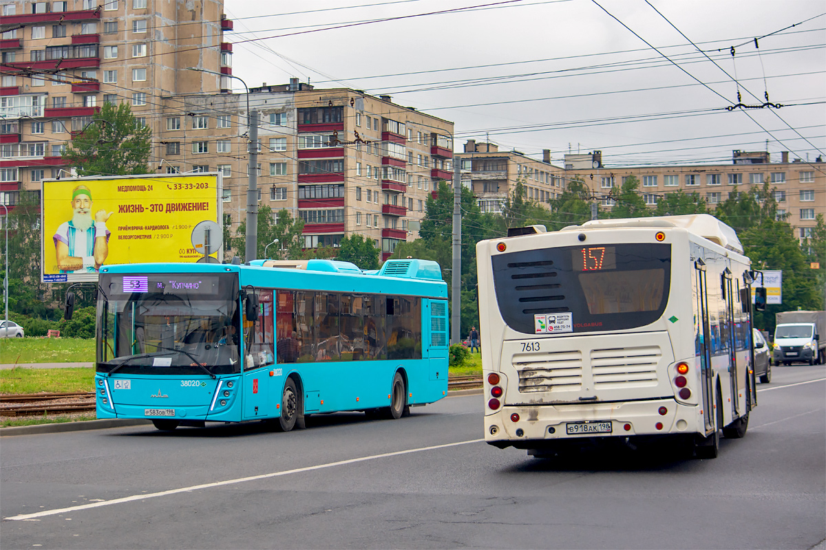 Saint Petersburg, МАЗ-203.945 # 38020; Saint Petersburg, Volgabus-5270.G0 # 7613