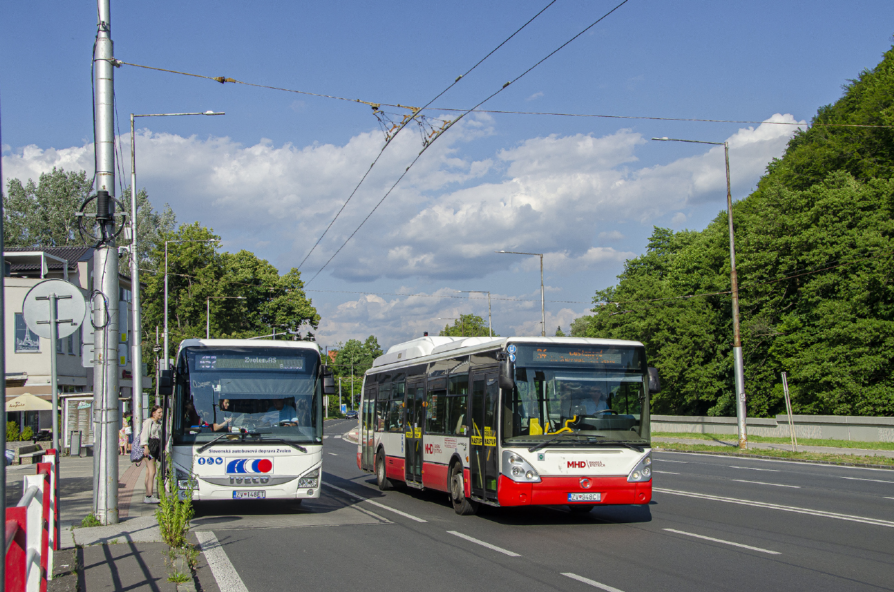 Banská Bystrica, Irisbus Citelis 12M CNG # ZV-948CI; Banská Bystrica, IVECO Crossway LE Line 14.5M # ZV-148ET