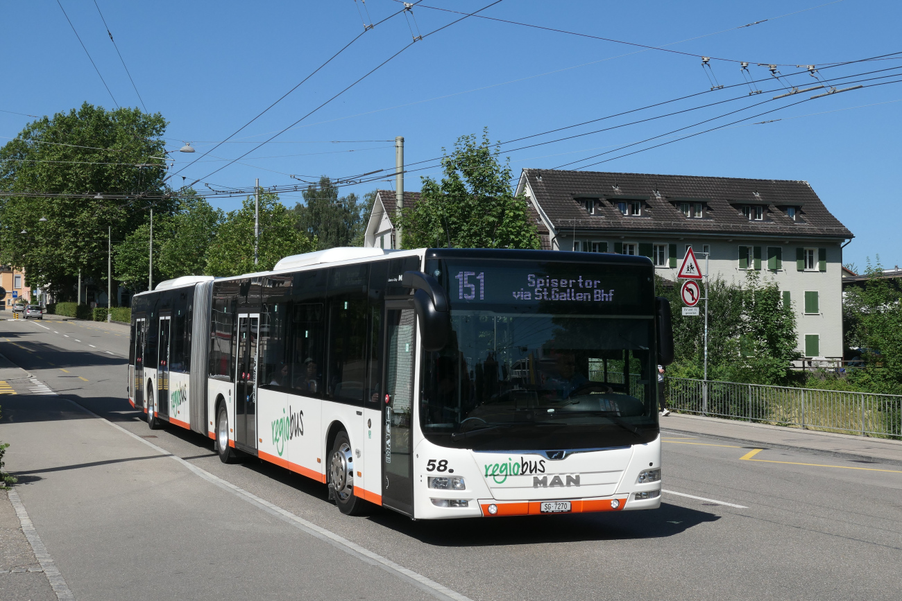 St. Gallen, MAN A40 Lion's City GL NG363 č. 58