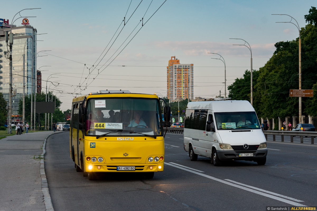 Kyiv, Bogdan А09201 # 341; Borispol, Mercedes-Benz Sprinter 310D # АІ 7489 СН