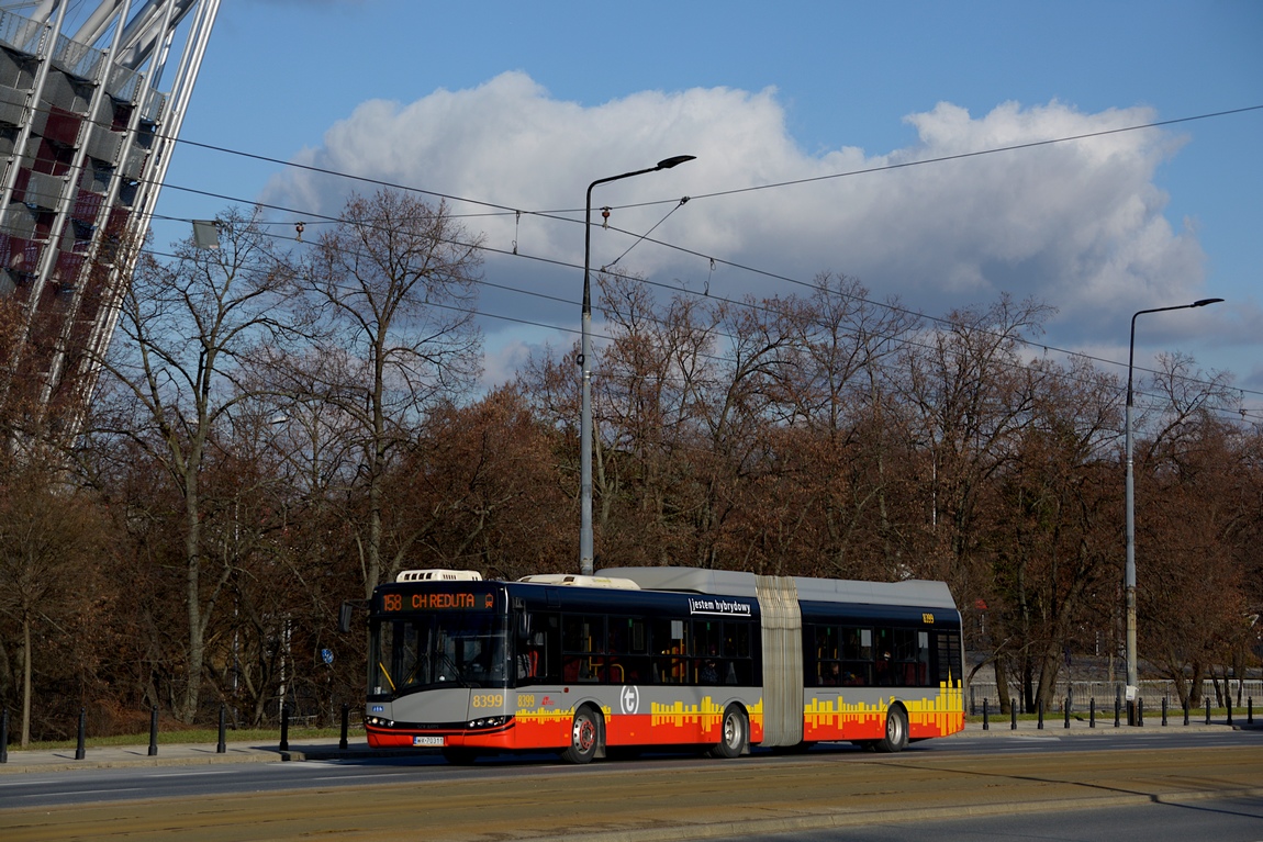 Warsaw, Solaris Urbino III 18 Hybrid No. 8399