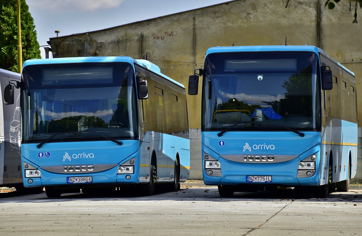 Levice, IVECO Crossway LE Line 10.8M # NZ-398GX; Levice, IVECO Crossway Line 12M # NZ-775IL