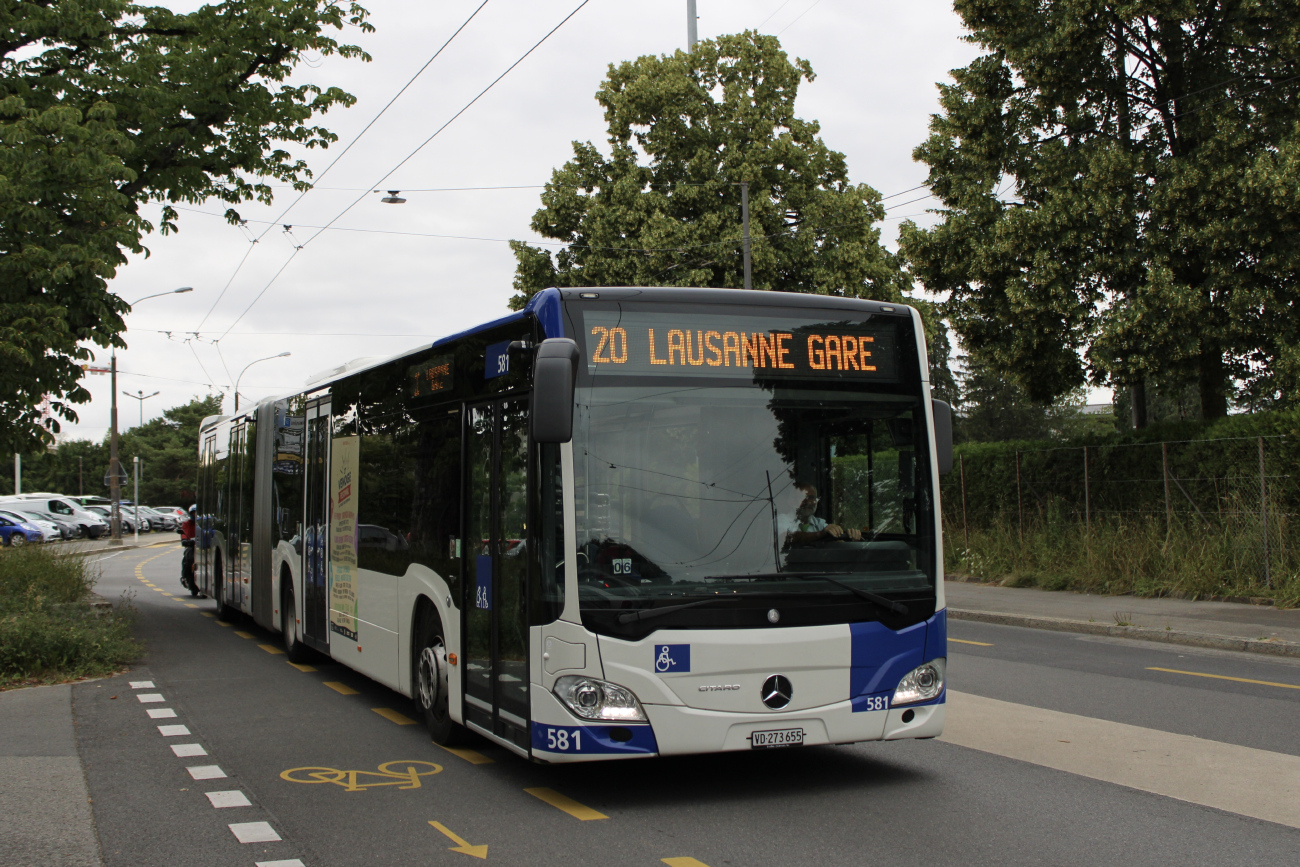 Lausanne, Mercedes-Benz Citaro C2 G nr. 581