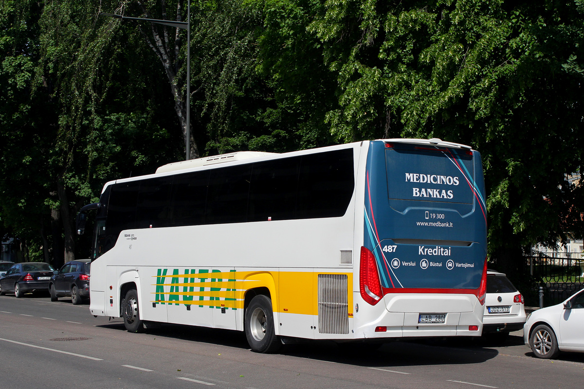 Kaunas, Scania Touring HD (Higer A80T) No. 487