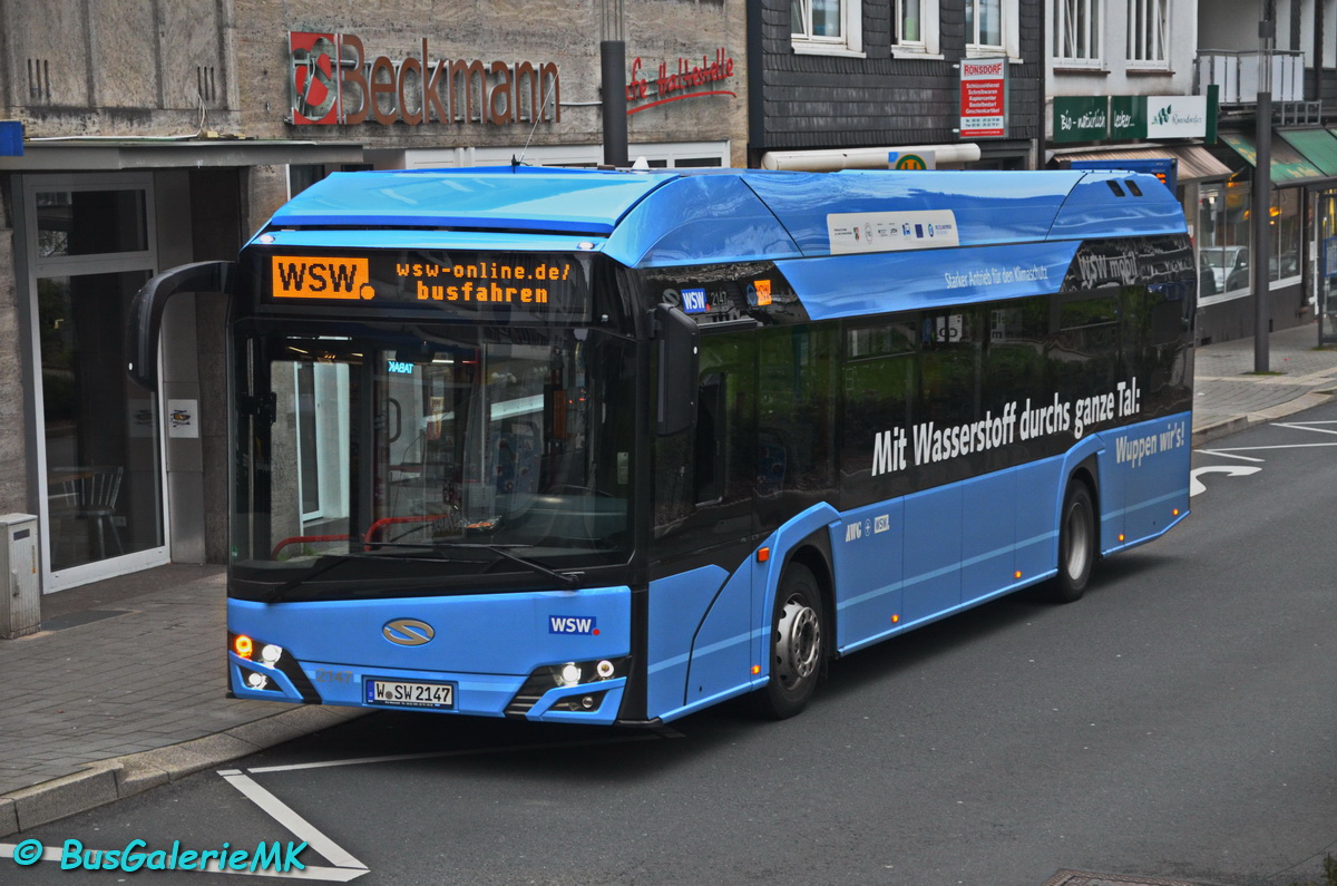Wuppertal, Solaris Urbino IV 12 hydrogen # 2147