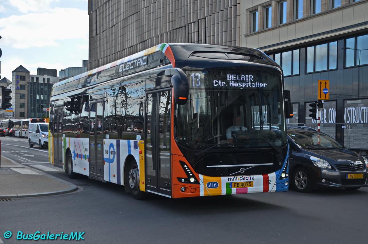 Luxembourg-ville, Volvo 7900 Electric # 112