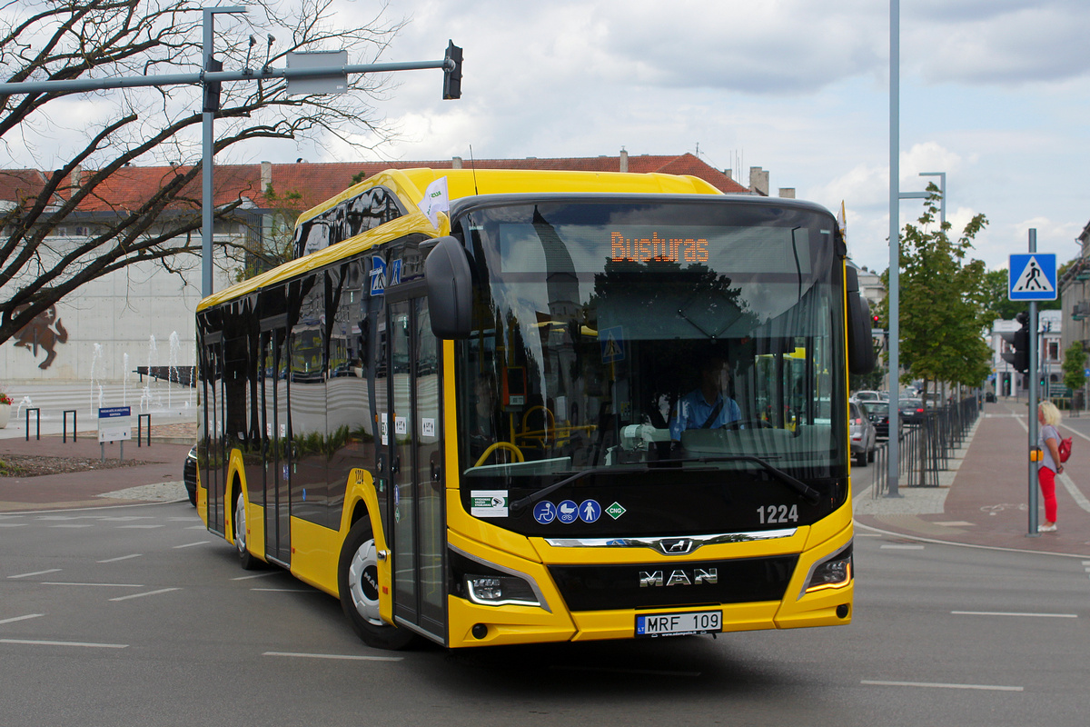 Šiauliai, MAN 12G Lion's City NL280 EfficientHybrid č. 1224