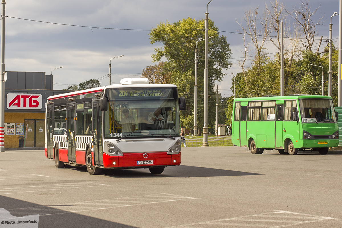 Kharkiv, Irisbus Citelis 12M nr. 1344; Kharkiv, I-VAN A07A1 nr. АХ 1472 АА