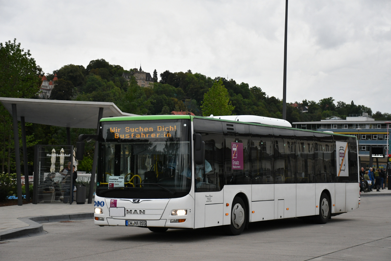 Calw, MAN A21 Lion's City NL363 # CW-HA 855; Stuttgart — SEV Stuttgart <> Tübingen (Neckar-Alb-Bahn)